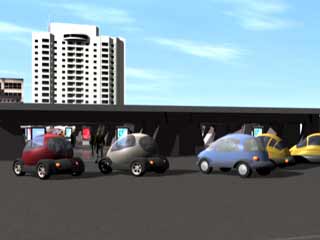 futur concept car city gate