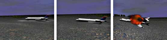 3d animation of the comair flight 5191 crash in lexington, kentucky 2